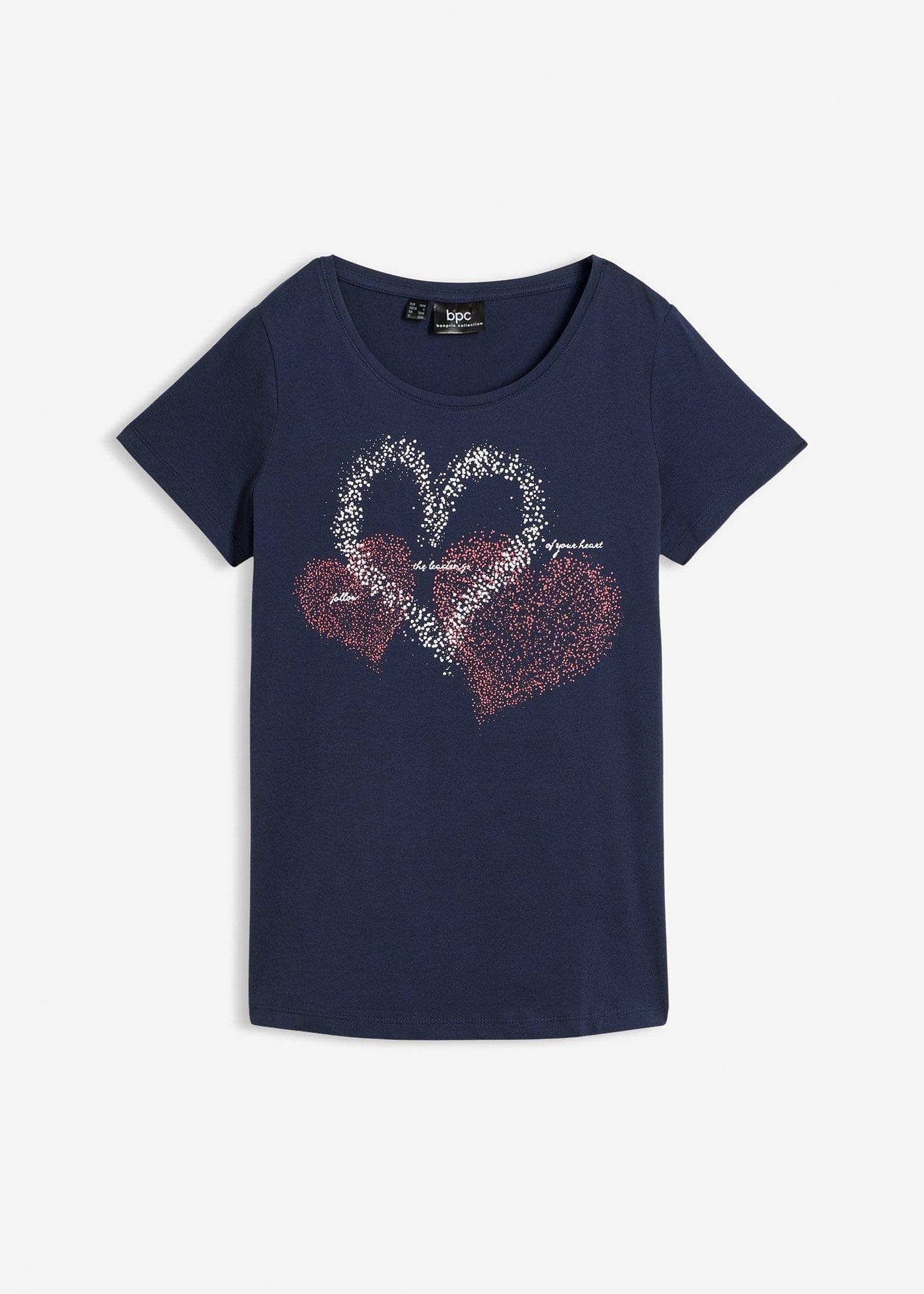 Shirt mit Herzdruck aus Bio Baumwolle – Bild 1 von 5