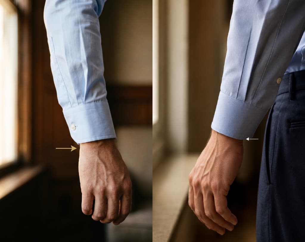Die richtige Ärmellänge am Handgelenk