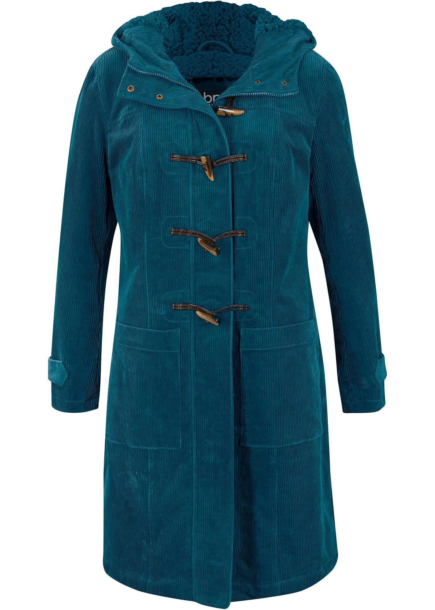 Gefuetterter Cord Dufflecoat Halblang – Bild 1 von 5