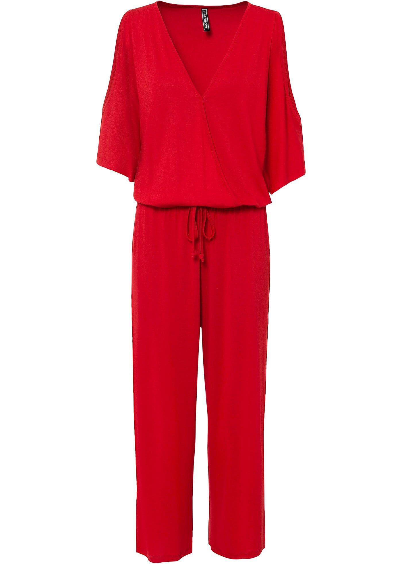 Jersey Jumpsuit Erdbeere – Bild 1 von 5