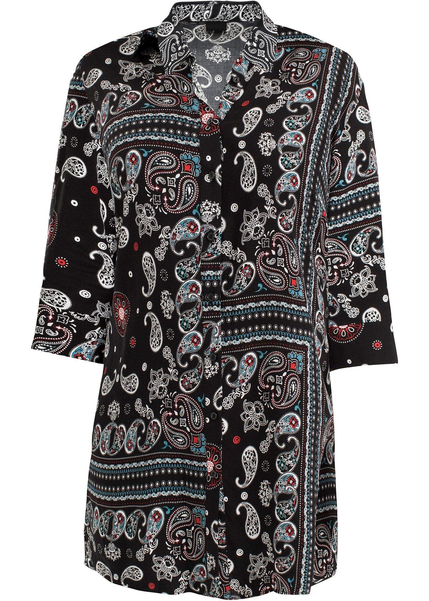 Longbluse aus Lenzing Ecovero Paisley – Bild 1 von 5