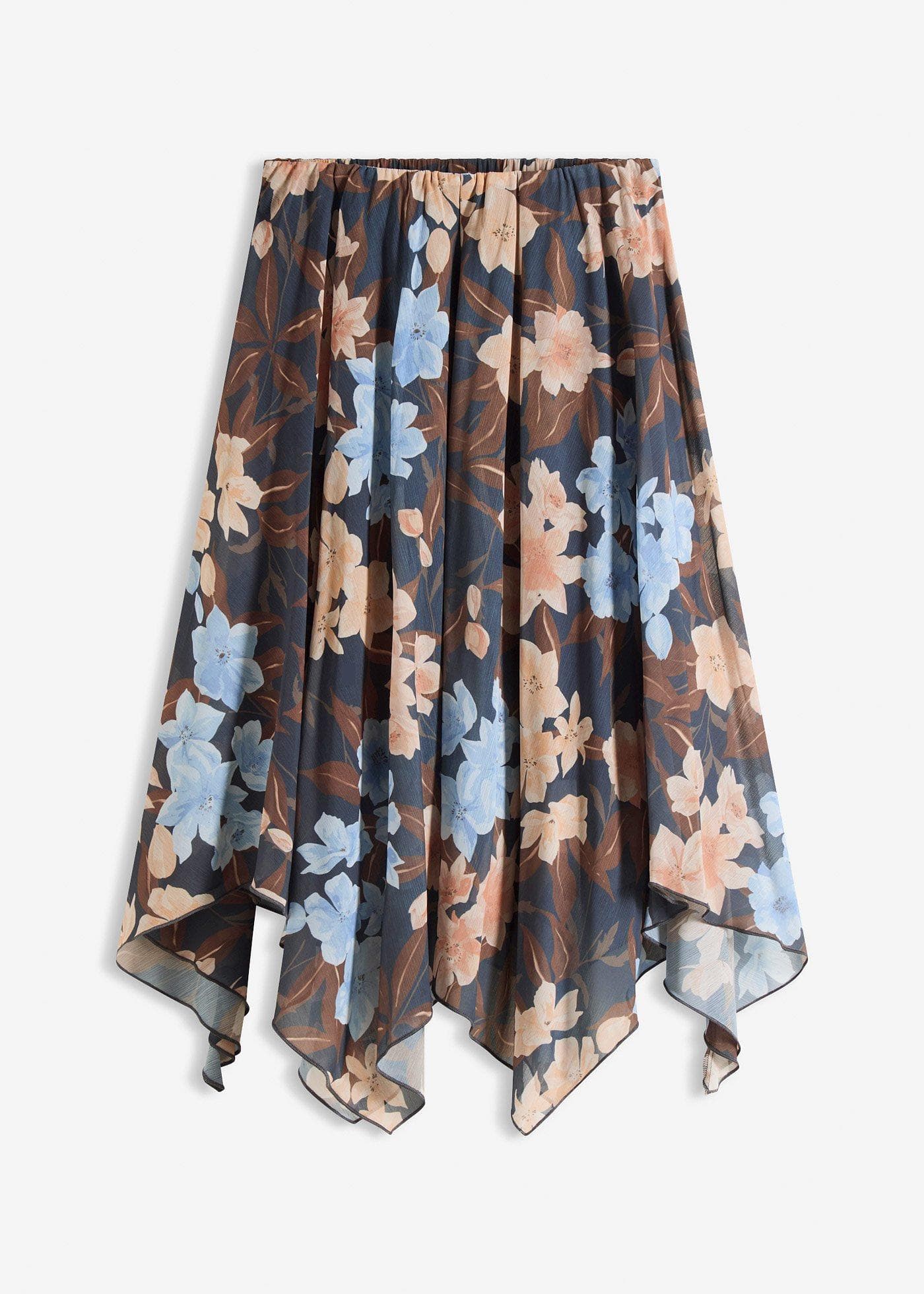 Chiffon Midirock mit Asymmetrischem Saum – Bild 1 von 5