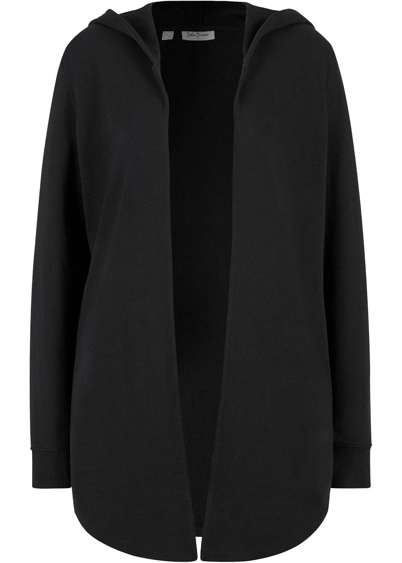 Long Sweatjacke mit Taschen und Kapuze – Bild 1 von 5