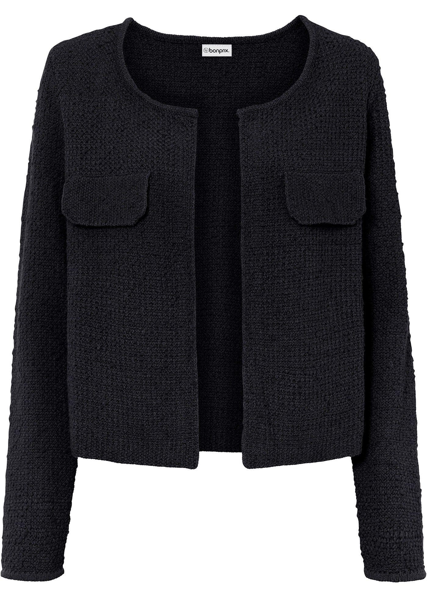 Boucle Kurzstrickjacke aus Baumwolle – Bild 1 von 5