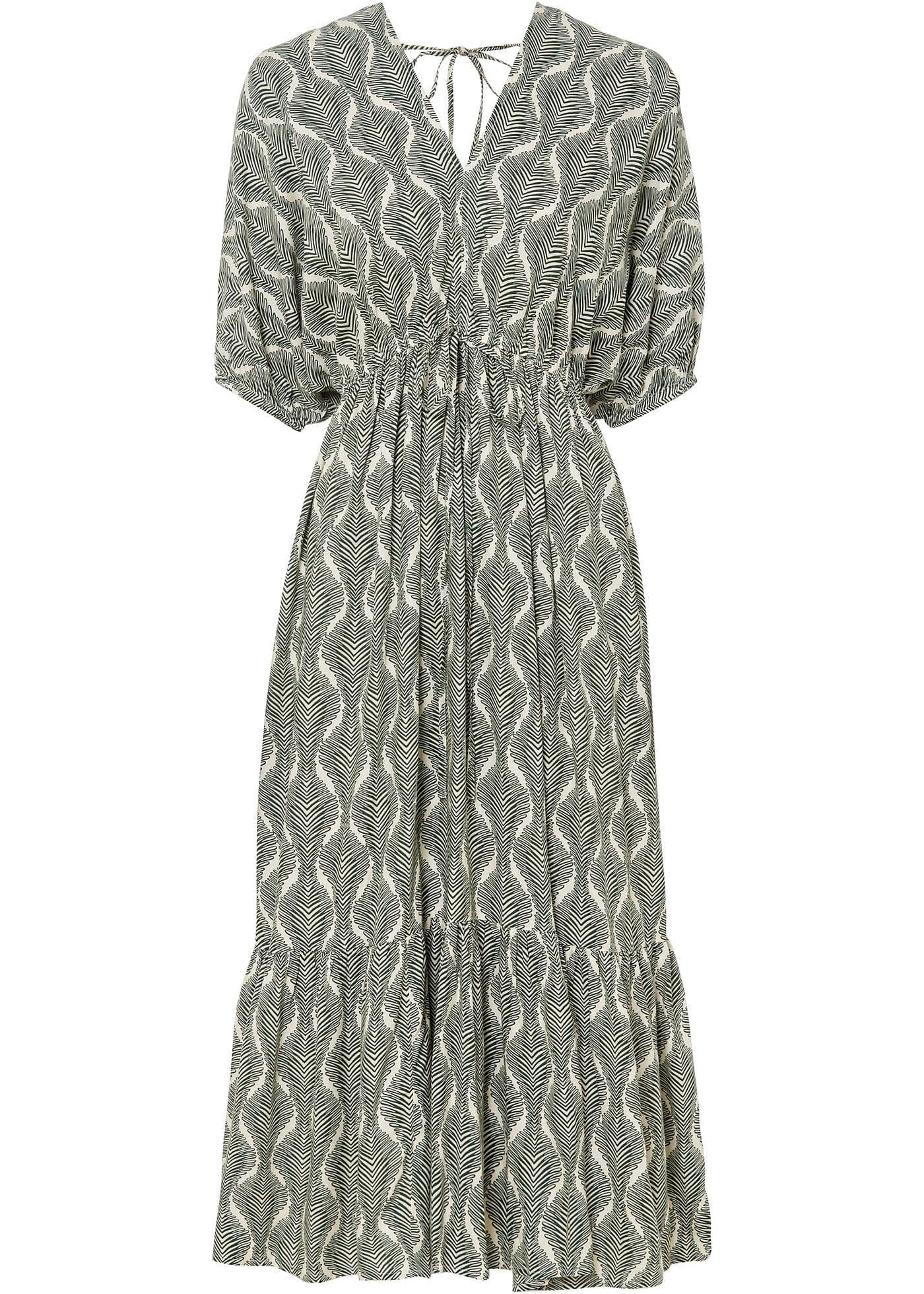 Kleid Dunkelgrün Graphisch – Bild 1 von 5