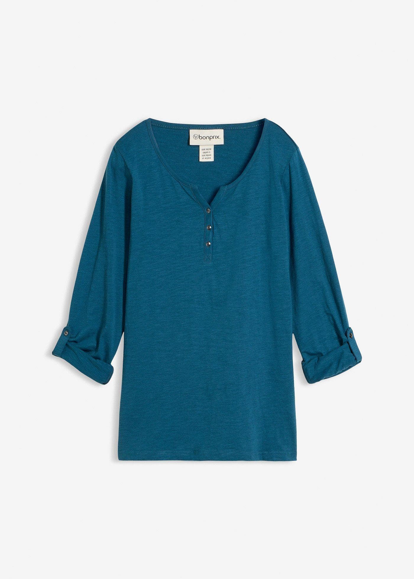 Leichtes Langarm Shirt mit Knopfleiste – Bild 1 von 5